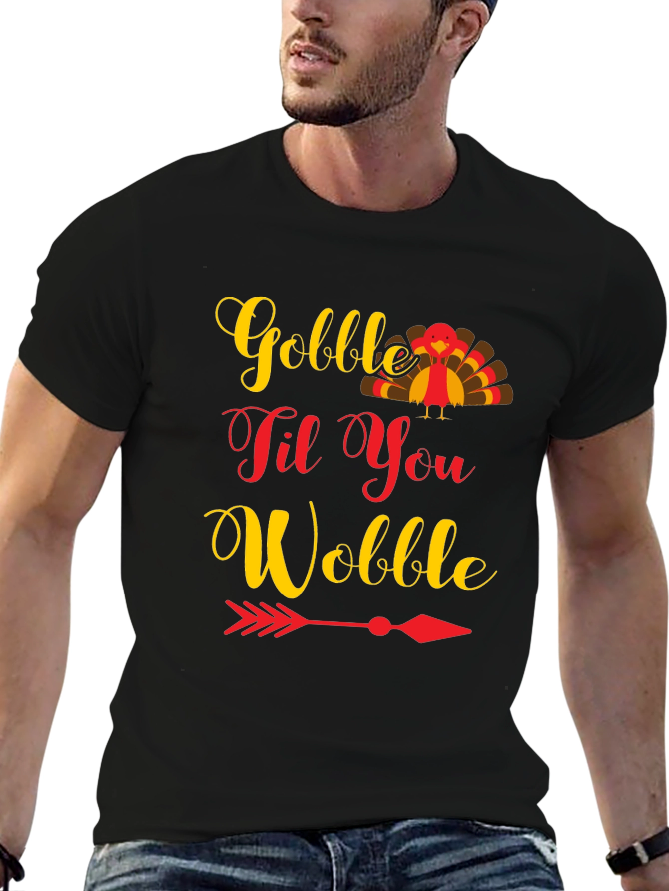 Gobble Til You Wobble Thanksgiving T-Shirt