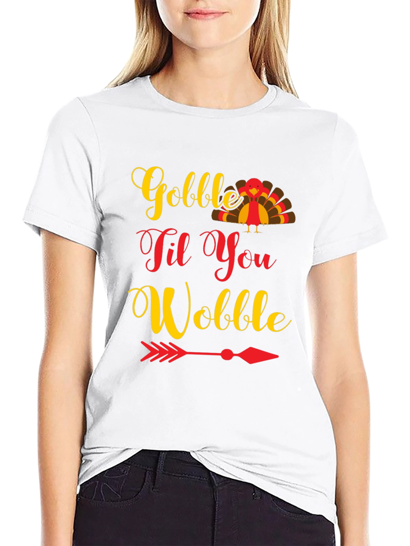 Gobble Til You Wobble Thanksgiving T-Shirt