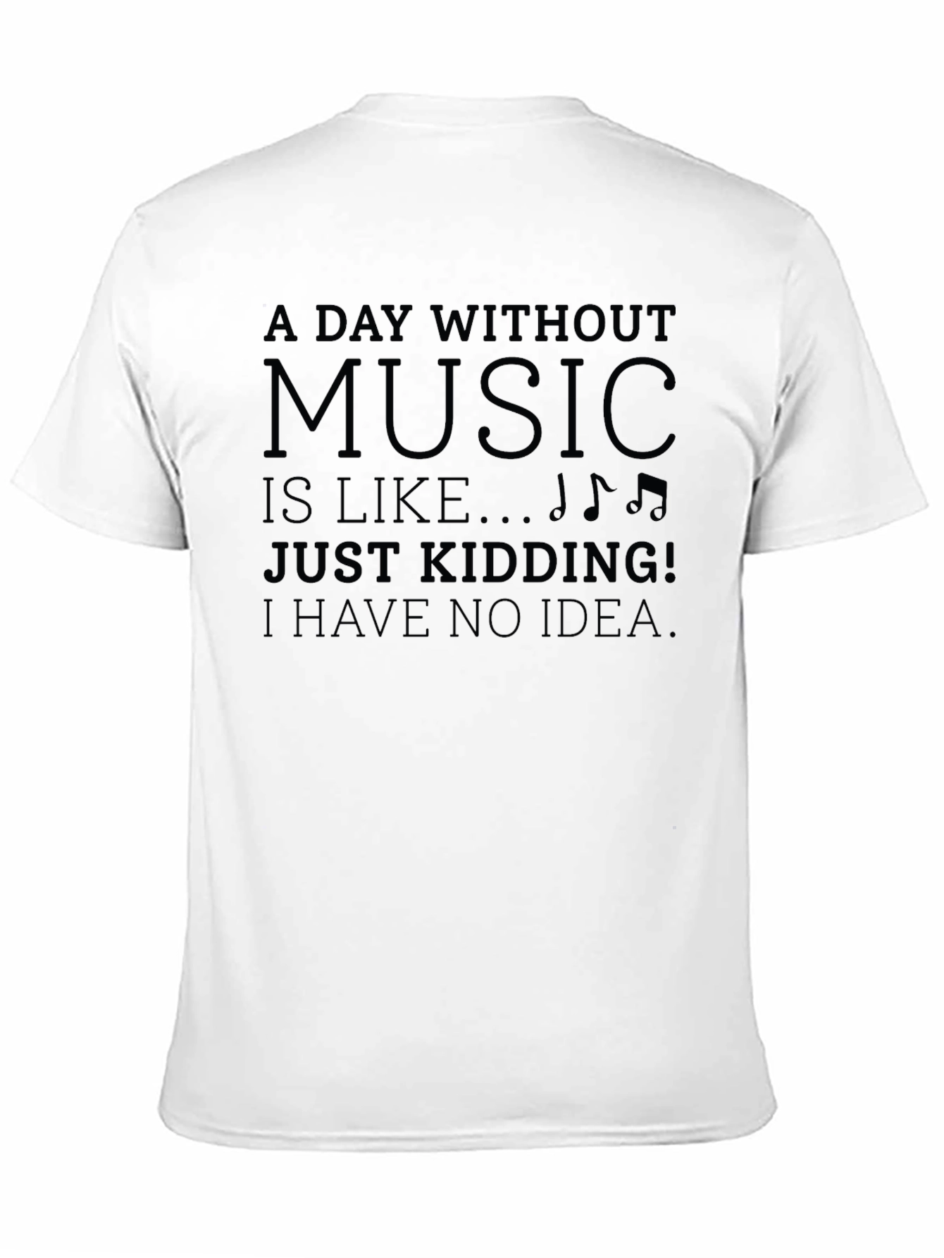 A Day Without Music Mens Black T-Shirt
