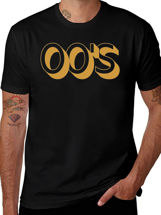 Y2K Inspired Black Cotton Graphic Tee