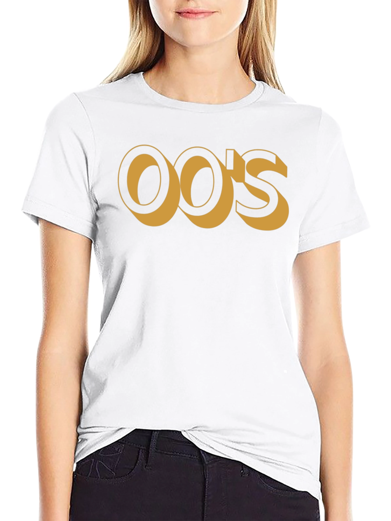 Y2K Inspired Black Cotton Graphic Tee