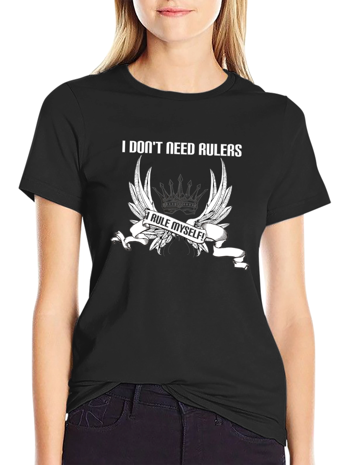 I Rule Myself T-Shirt - Black Cotton Tee