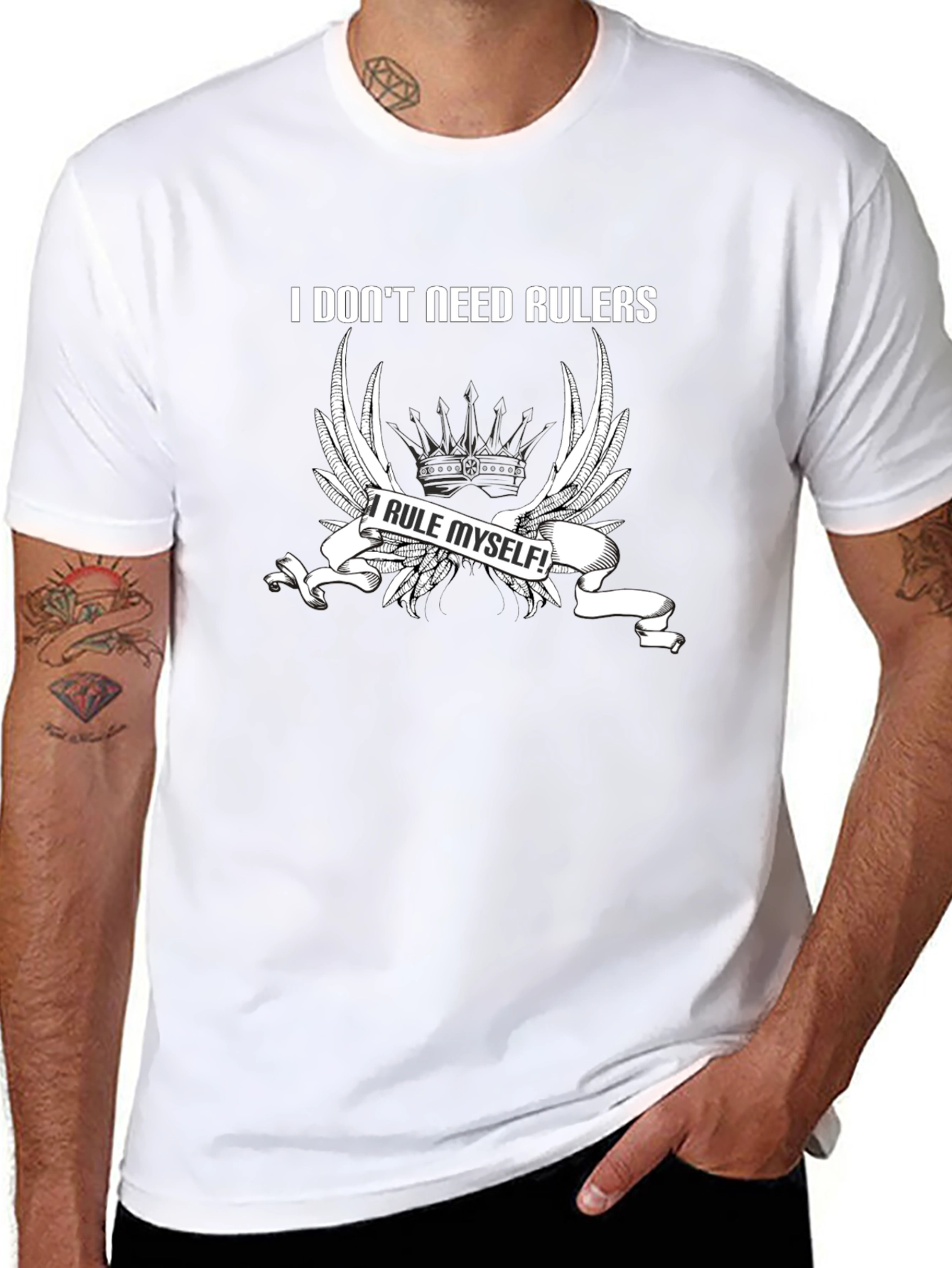 I Rule Myself T-Shirt - Black Cotton Tee