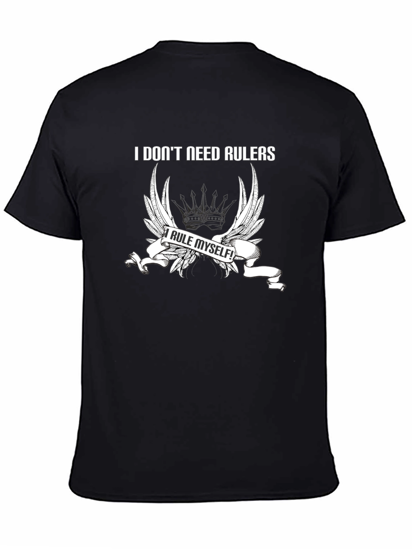 I Rule Myself T-Shirt - Black Cotton Tee
