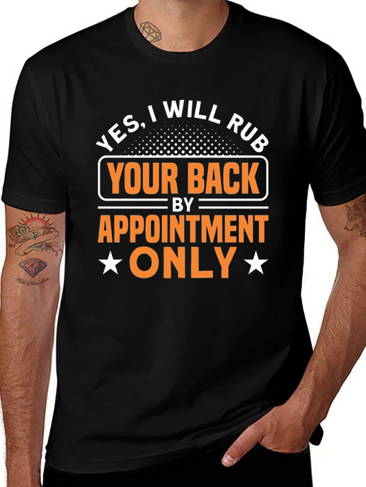 Funny Massage Therapy T-Shirt: Will Rub Your Back by Appointment