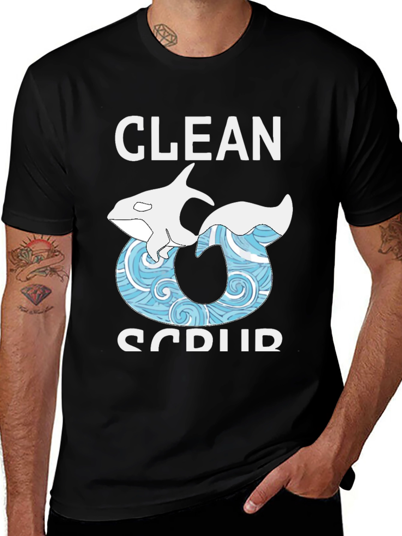 Clean & Scrub Orca Graphic Tee