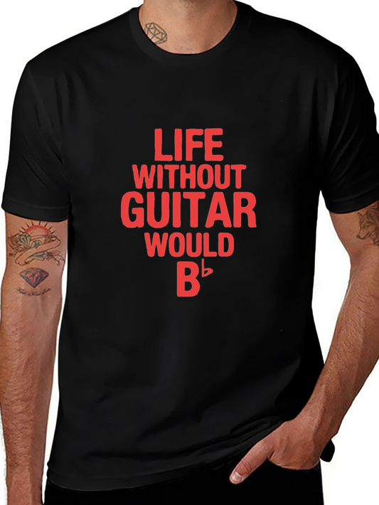 Life Without Guitar Black Tee Shirt