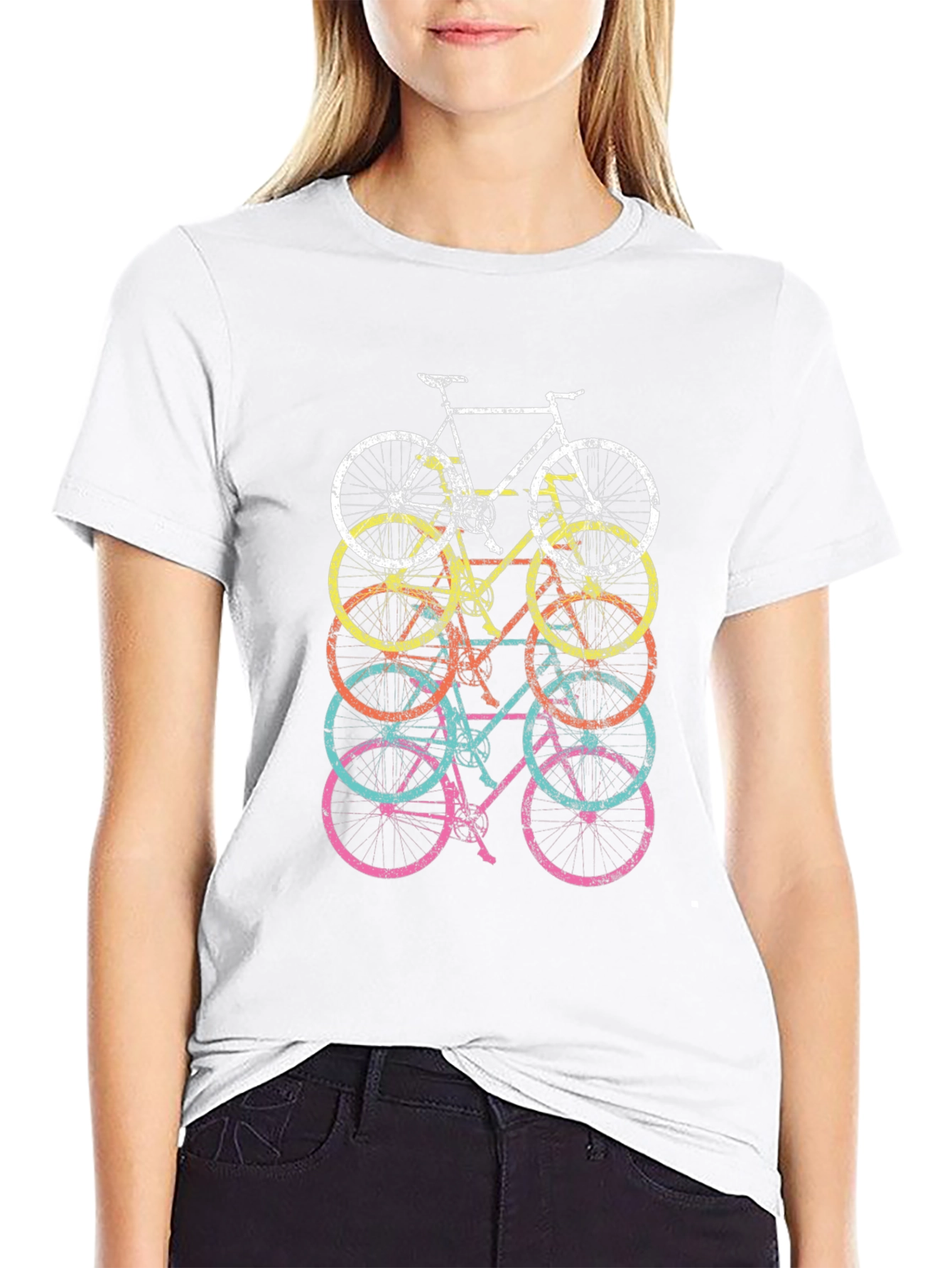 Retro Bicycle Stack Graphic Tee