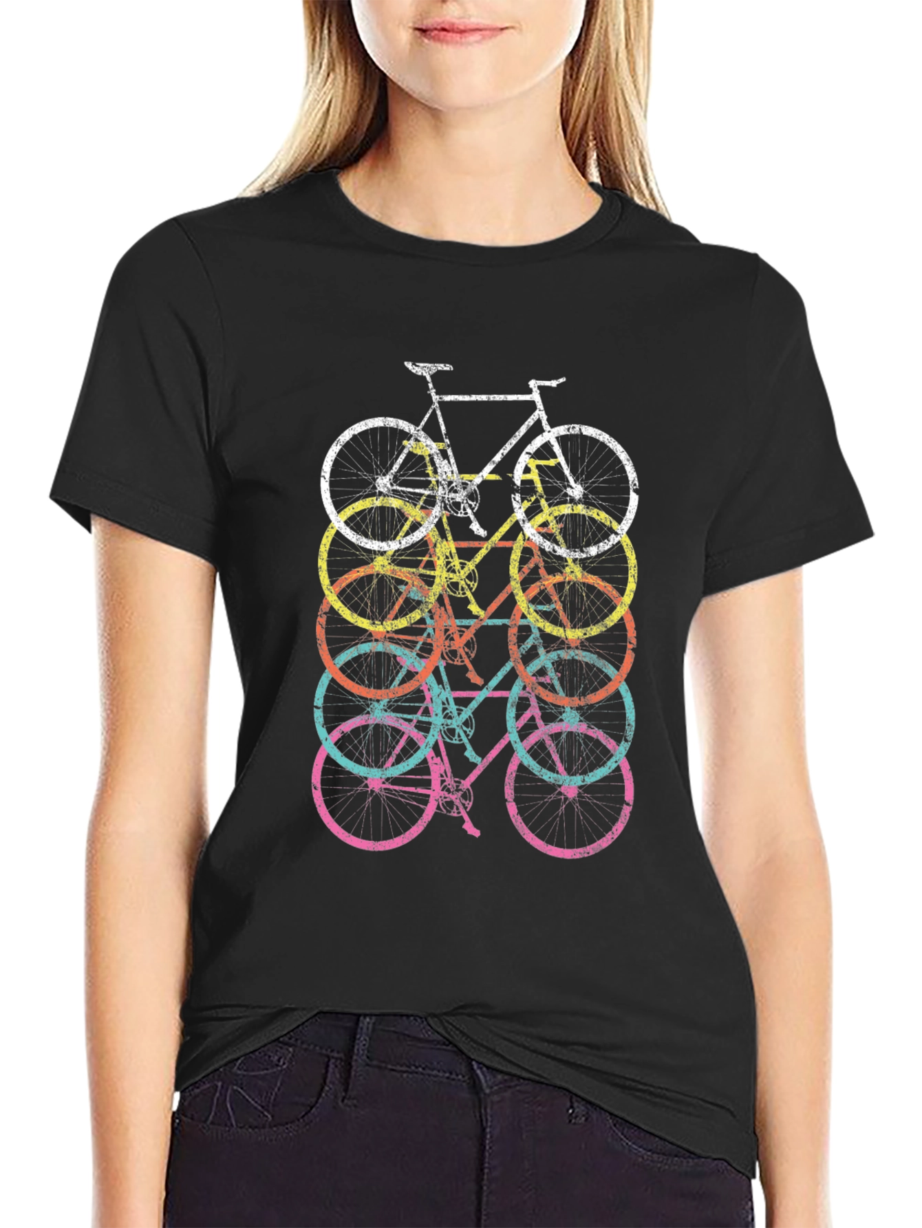Retro Bicycle Stack Graphic Tee