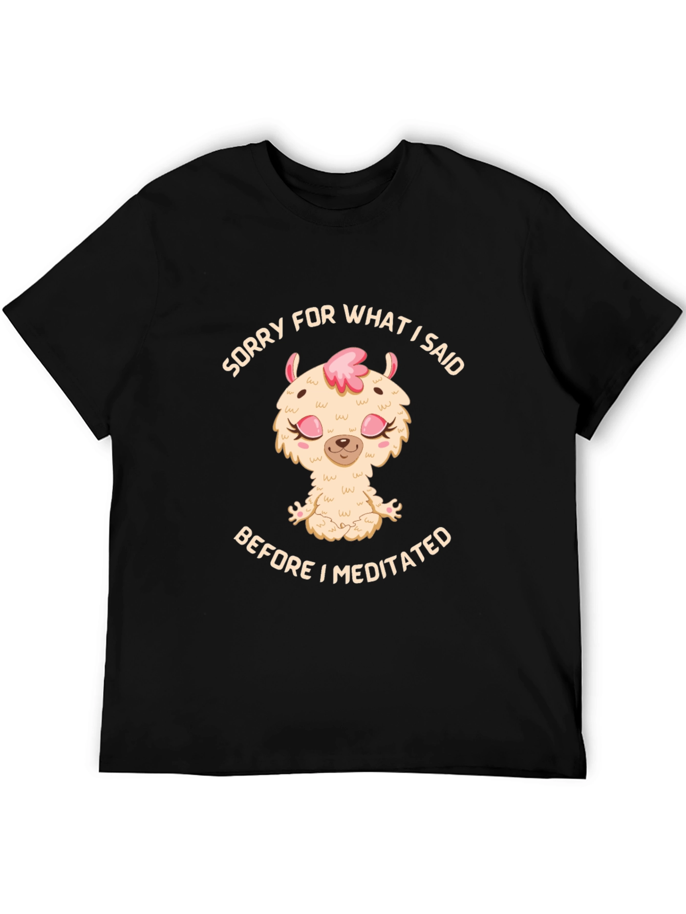 Meditating Llama Graphic T-Shirt