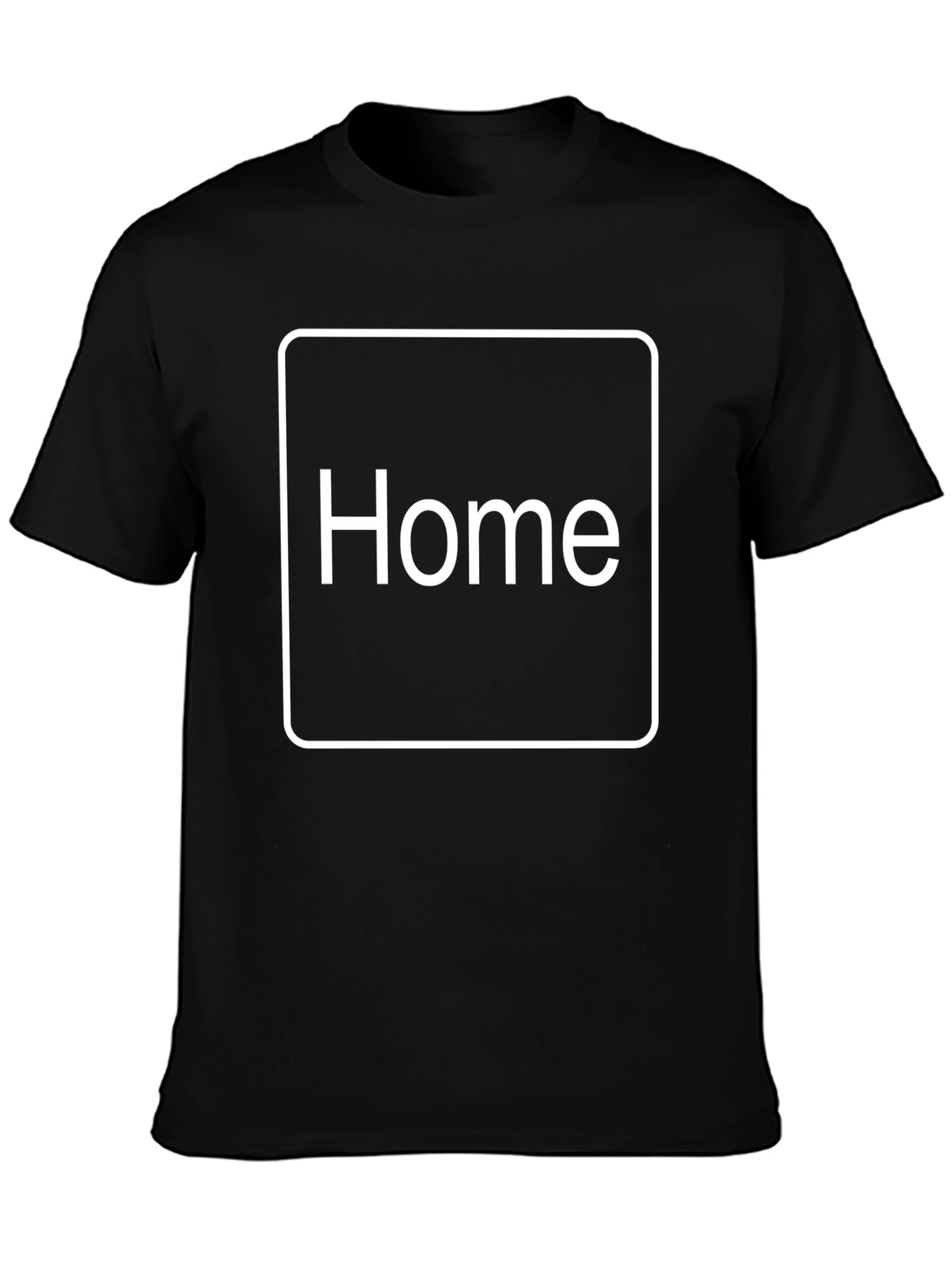 Home Graphic T-Shirt - Black Modern Design