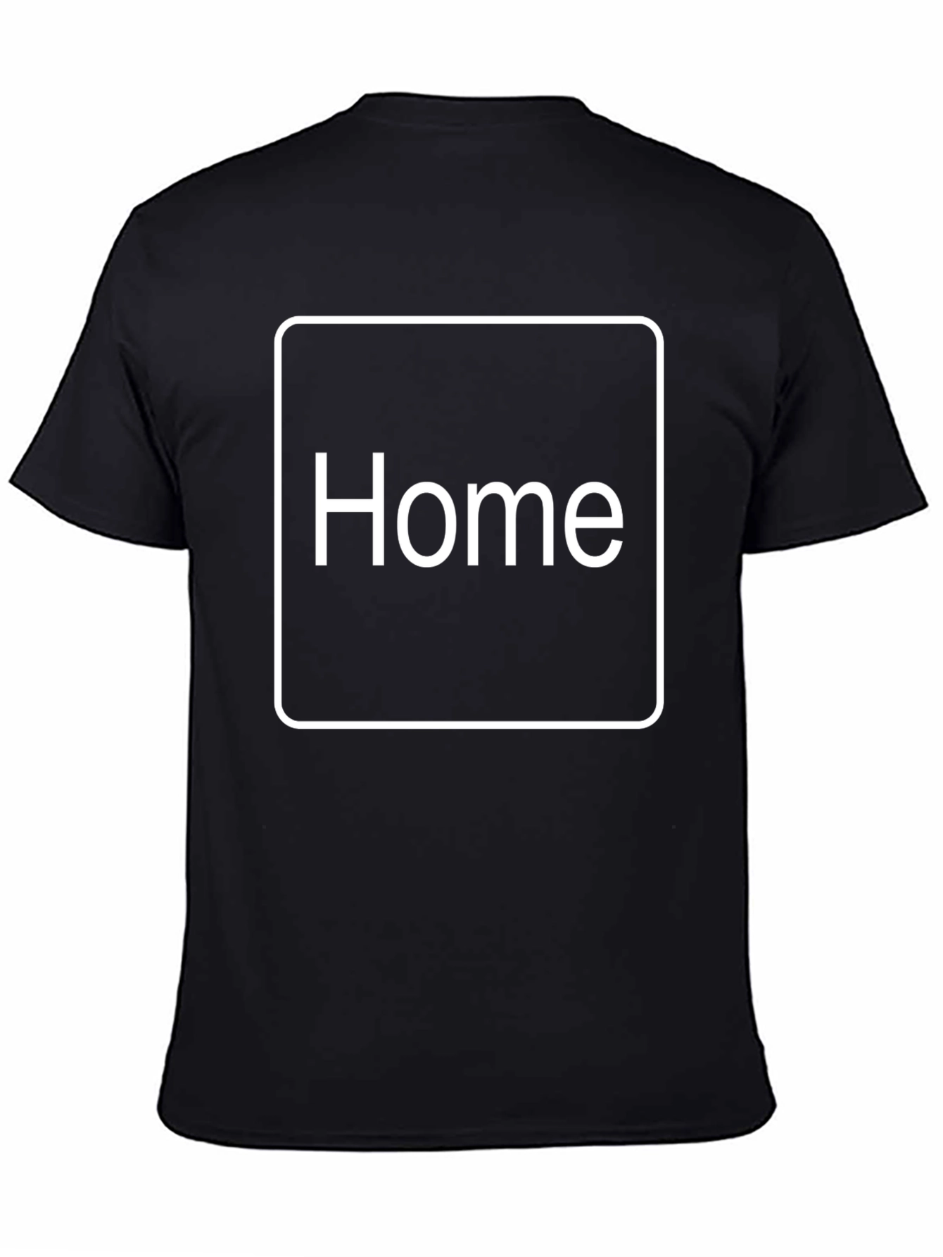 Home Graphic T-Shirt - Black Modern Design