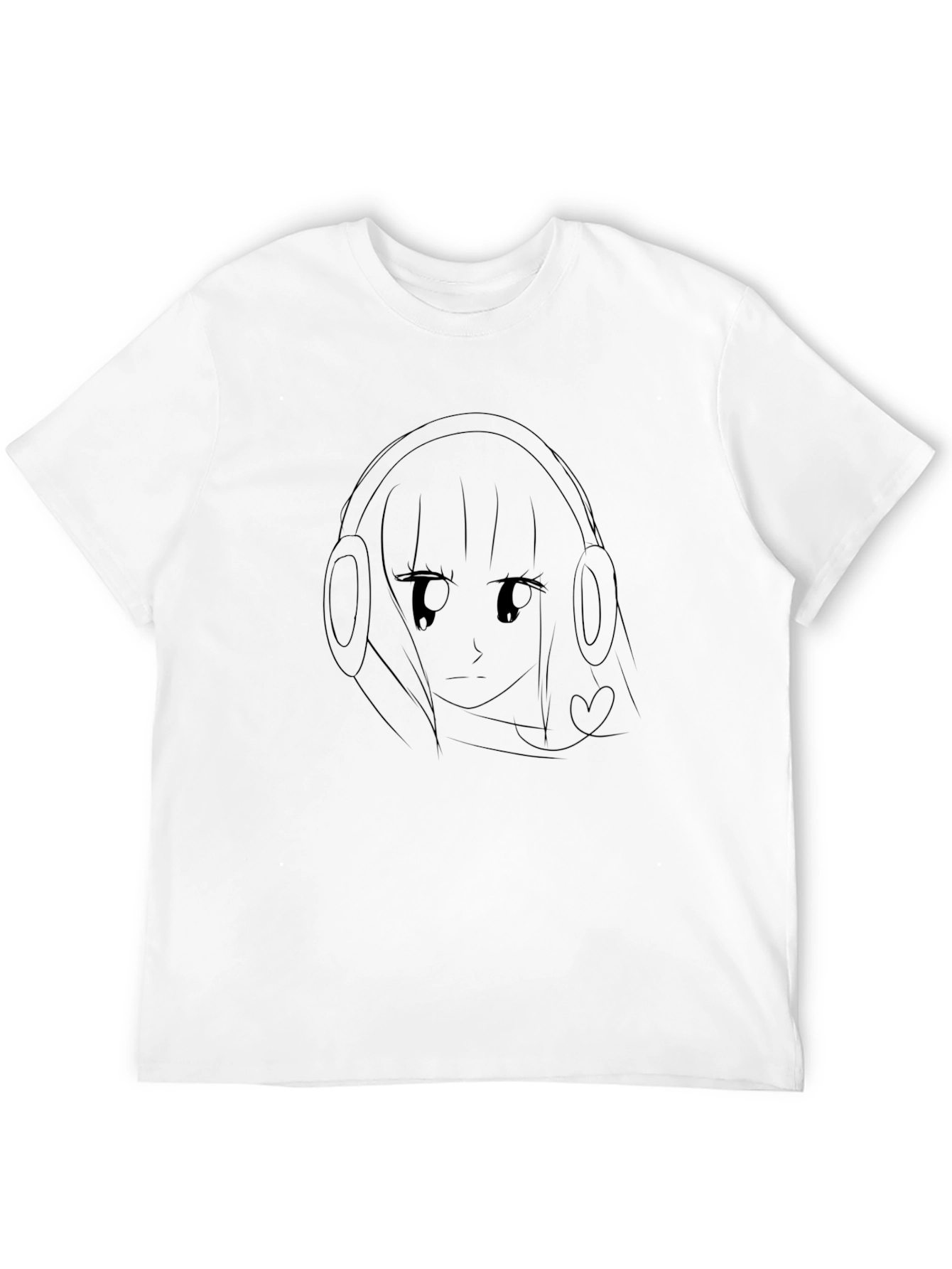 Anime Girl Headphones T-Shirt