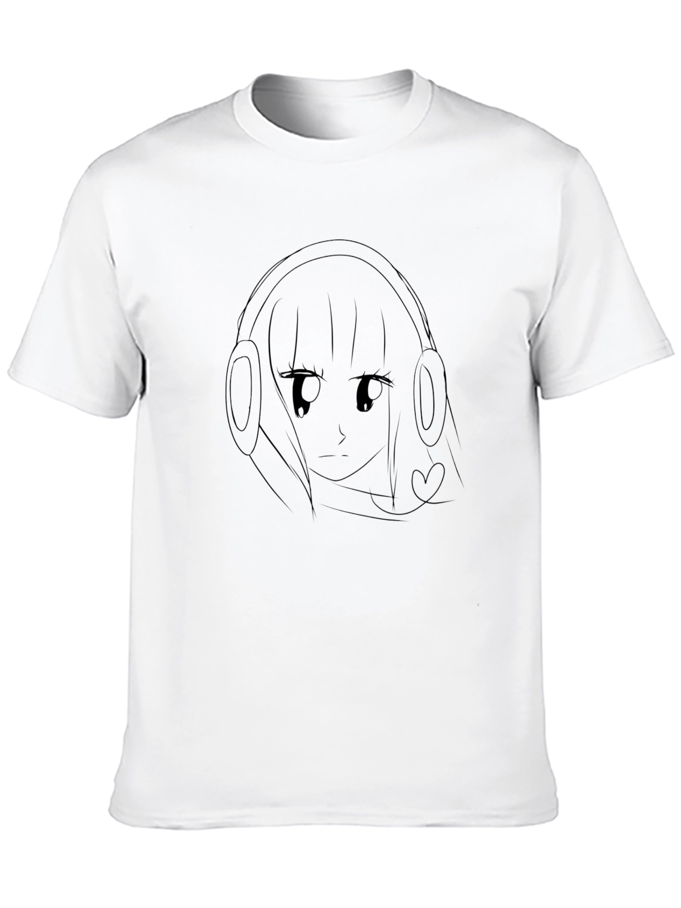 Anime Girl Headphones T-Shirt