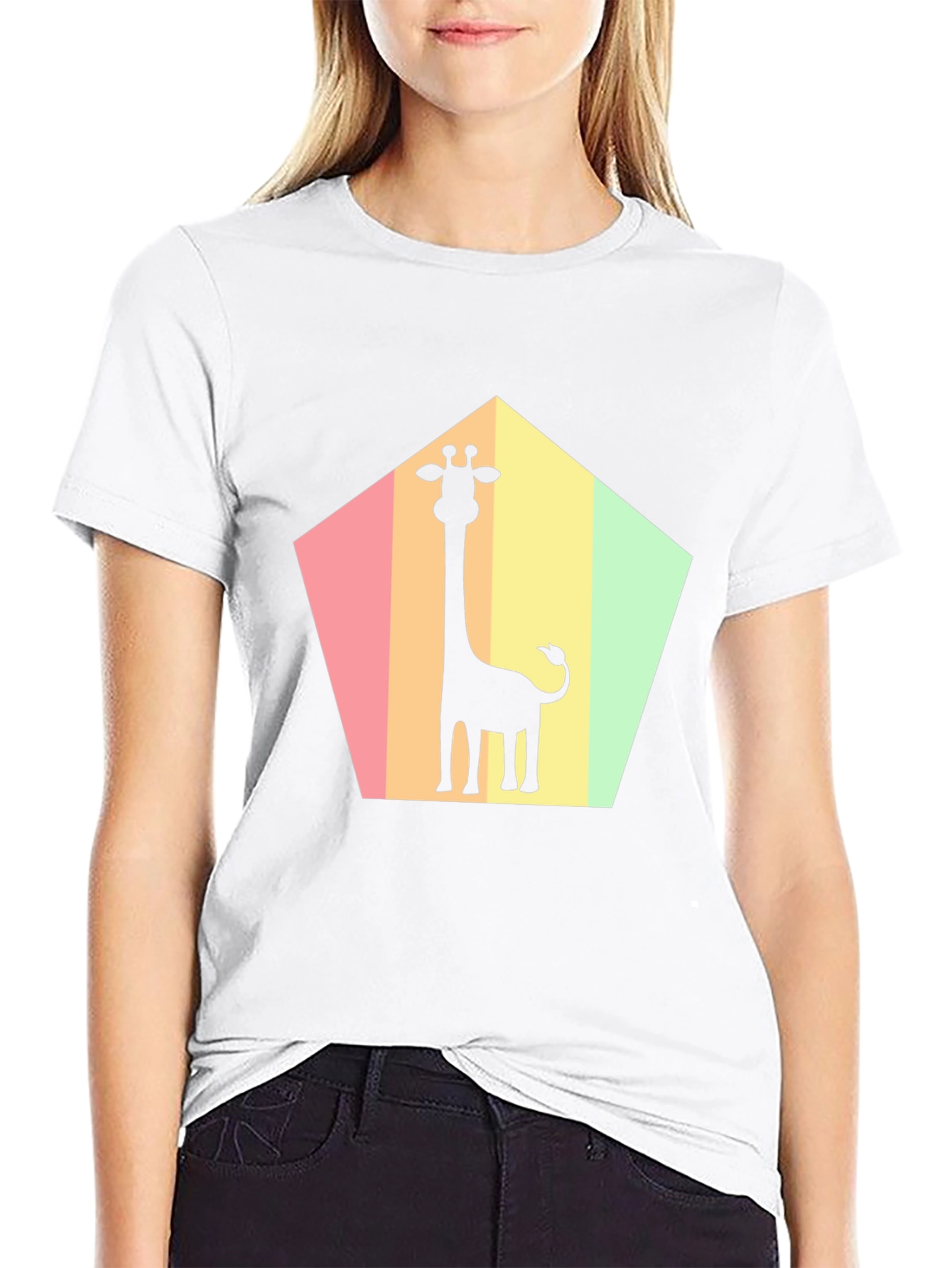 Giraffe Silhouette Graphic Tee