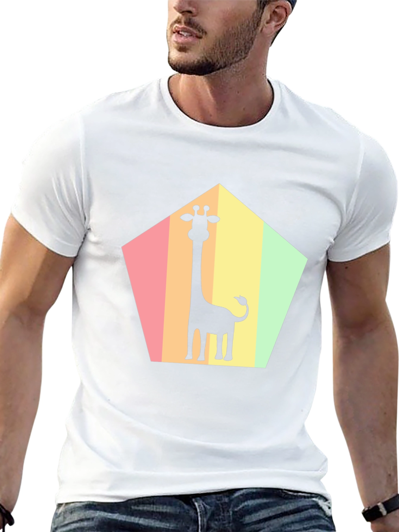 Giraffe Silhouette Graphic Tee