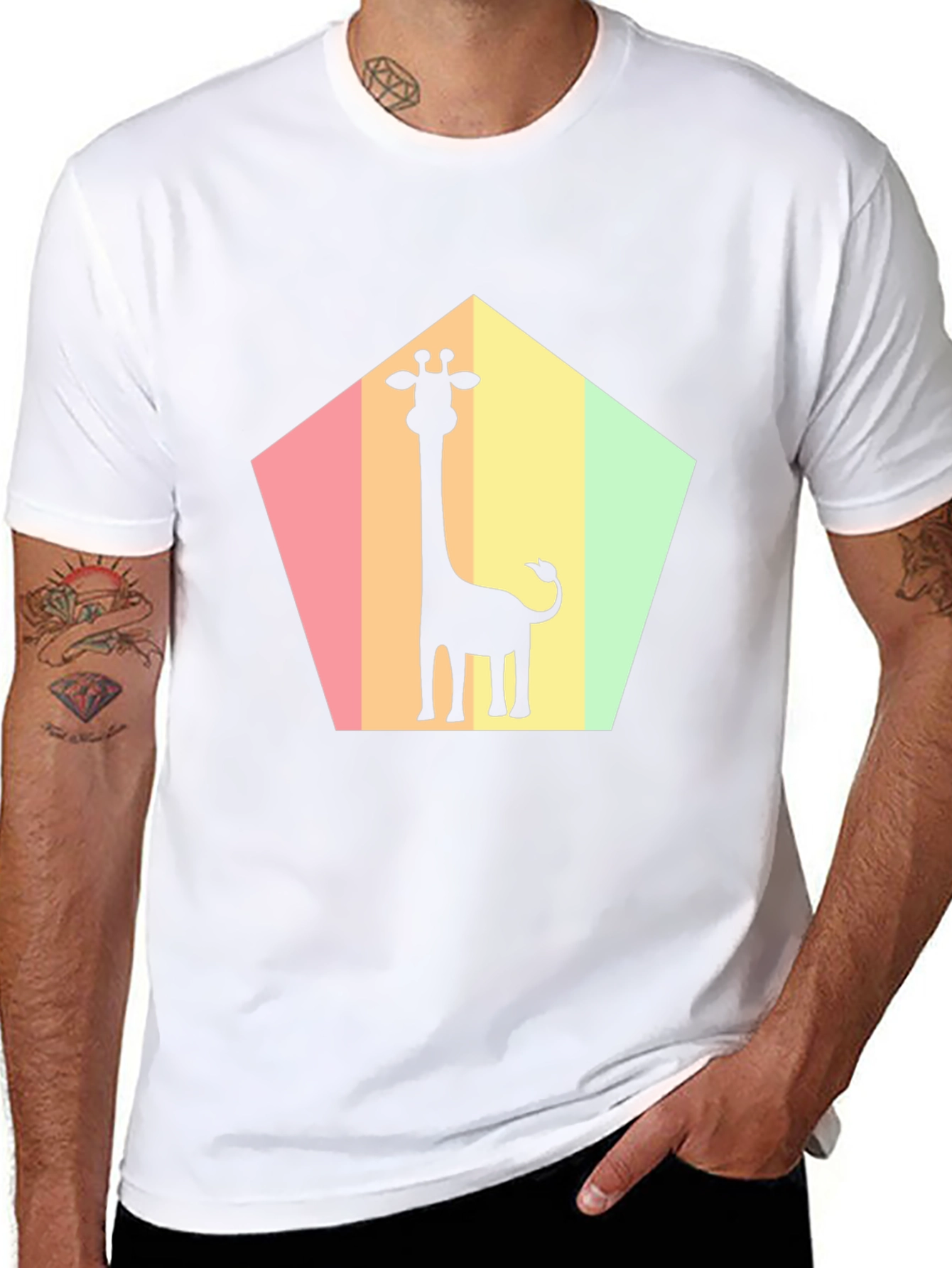Giraffe Silhouette Graphic Tee
