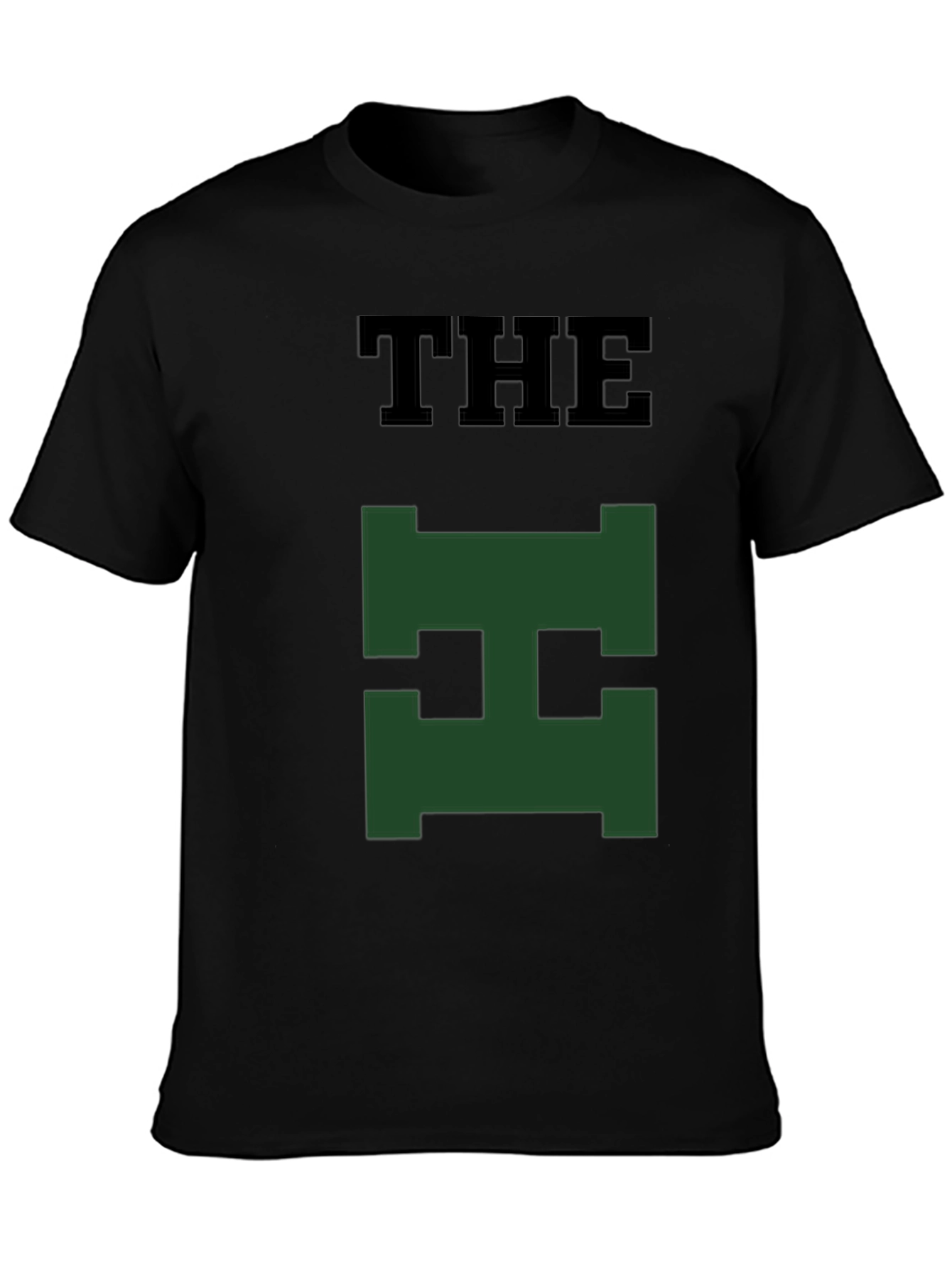 The Green H Logo Black T-Shirt