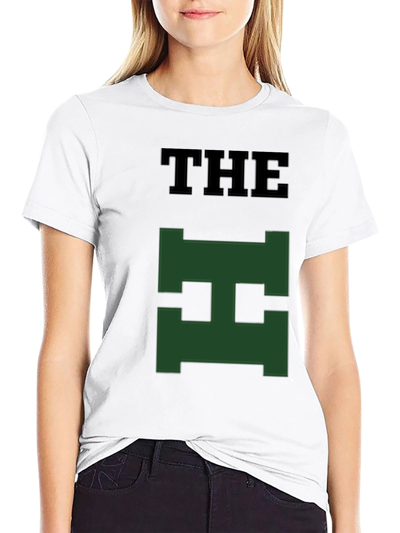 The Green H Logo Black T-Shirt