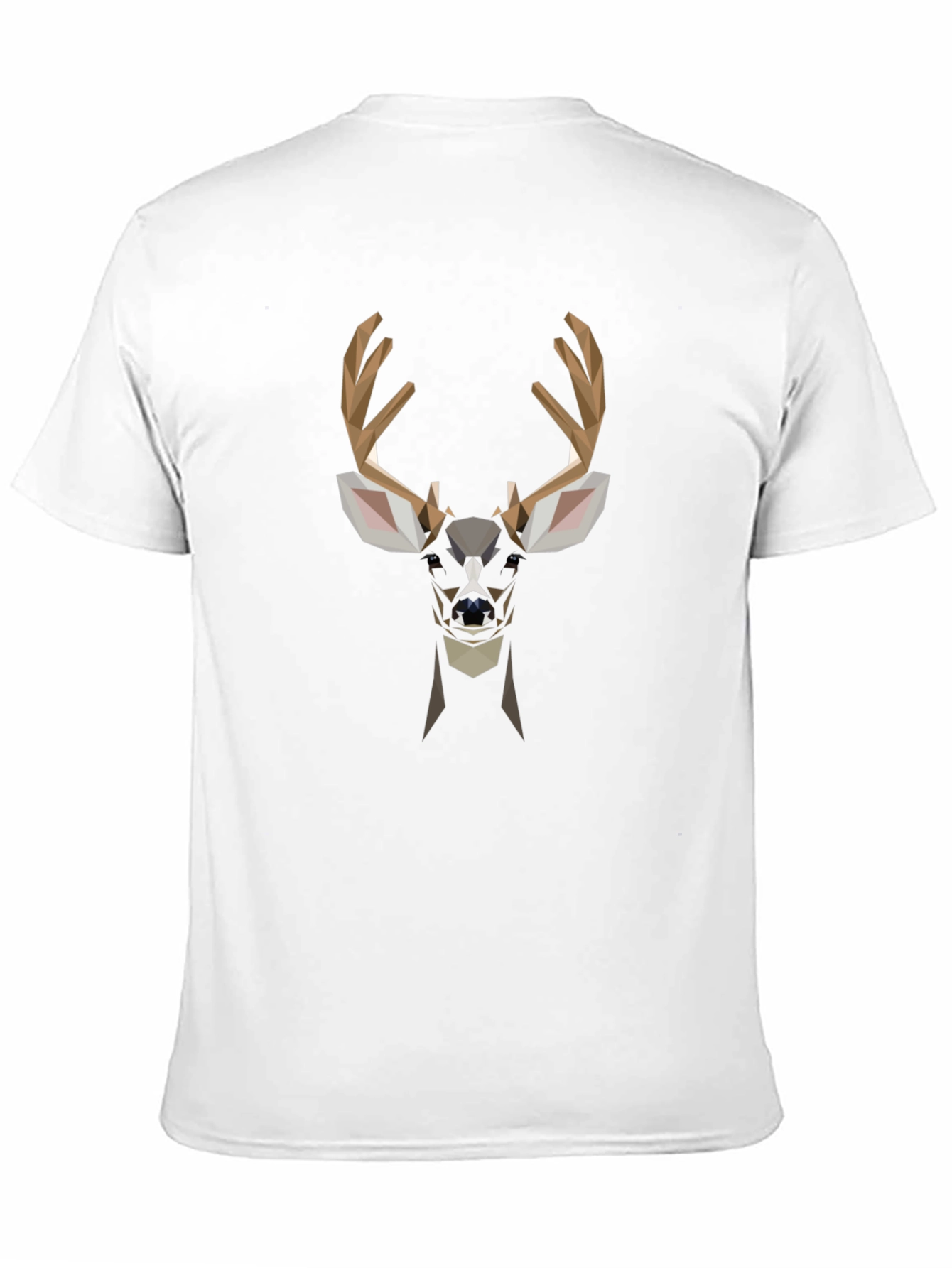 Geometric Deer Graphic Tee - Modern Animal Print