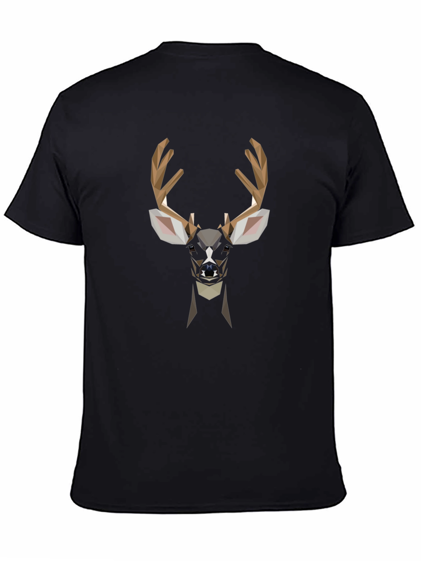Geometric Deer Graphic Tee - Modern Animal Print