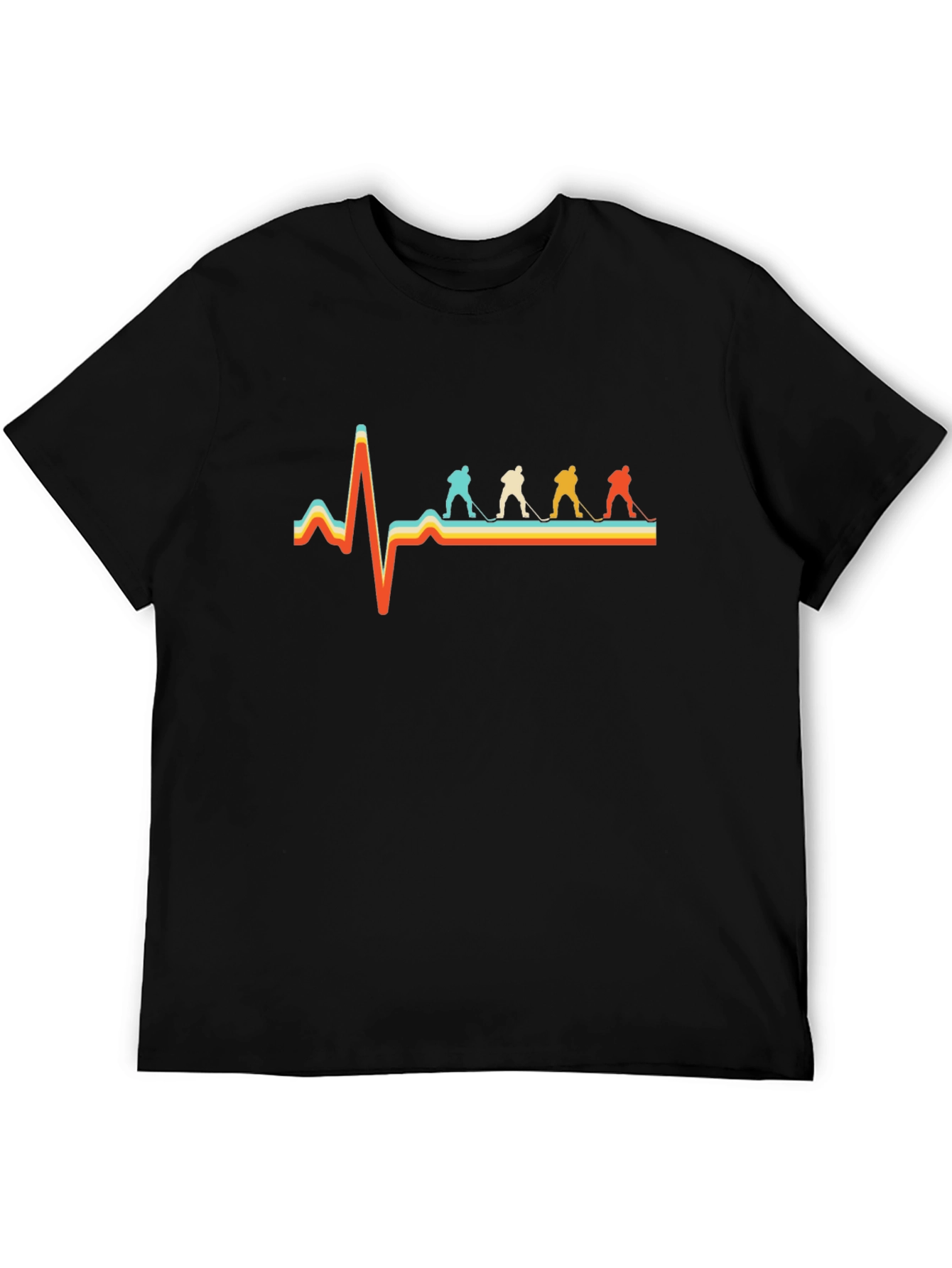 Hockey Heartbeat T-Shirt - Retro Style