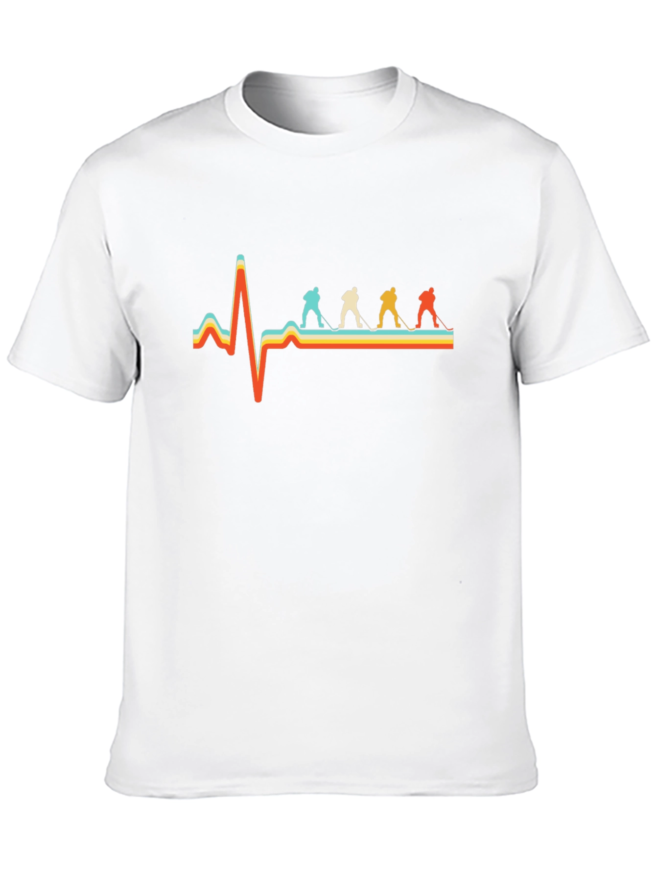 Hockey Heartbeat T-Shirt - Retro Style