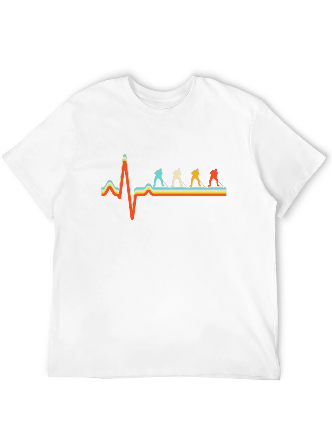 Hockey Heartbeat T-Shirt - Retro Style