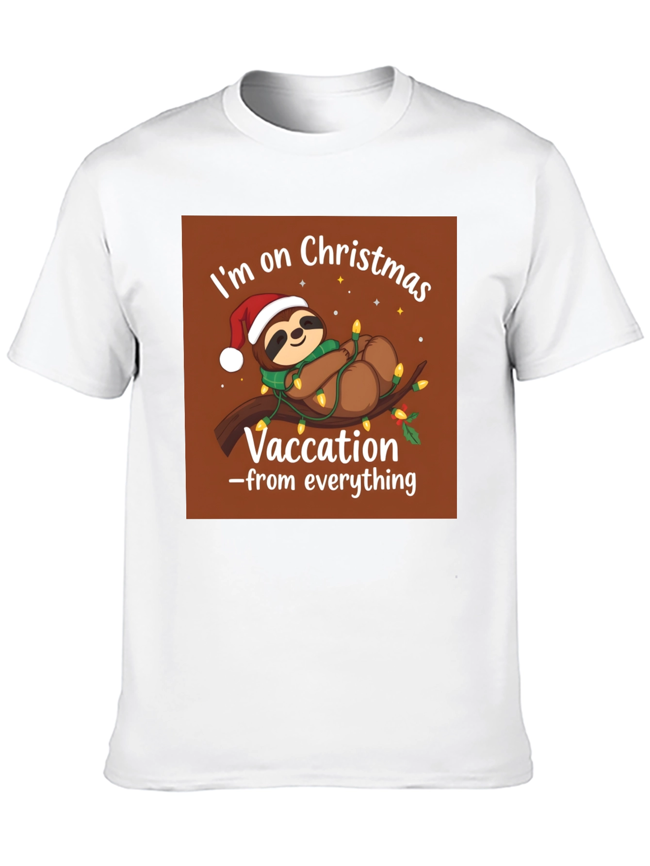 Christmas Sloth Vacation T-Shirt