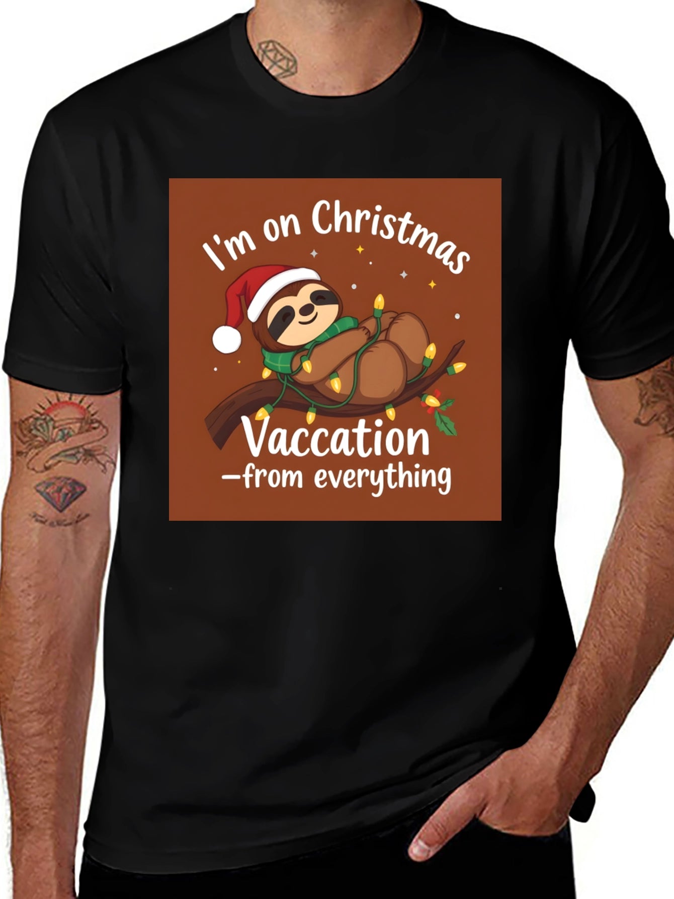 Christmas Sloth Vacation T-Shirt
