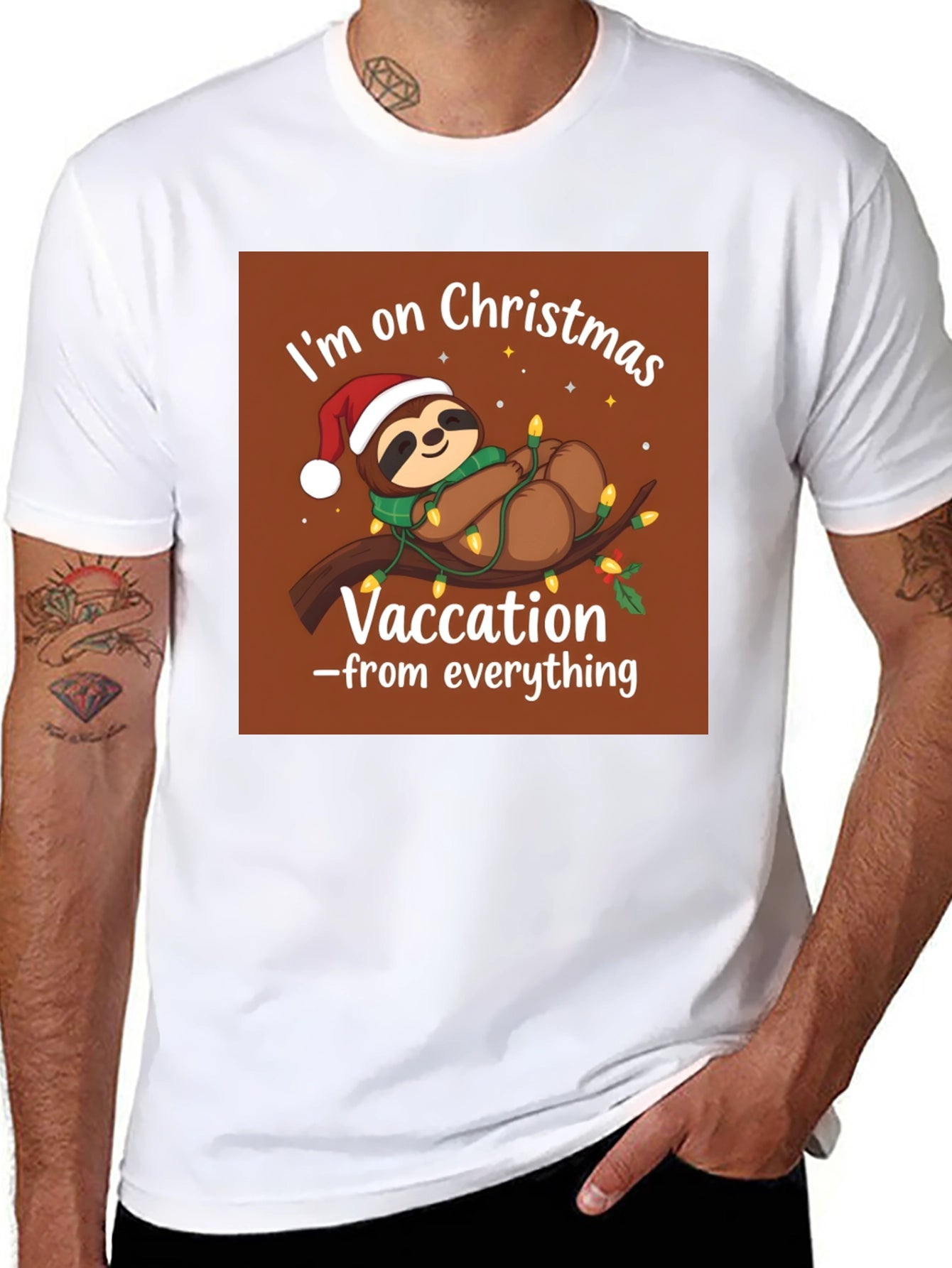 Christmas Sloth Vacation T-Shirt