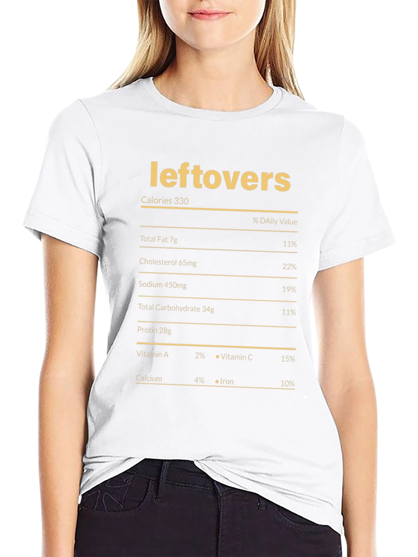 Leftovers Nutrition Facts T-Shirt - Funny Foodie Tee
