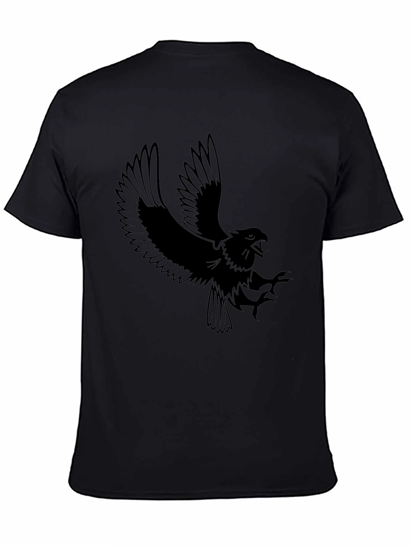 Mens Black Eagle Graphic Tee