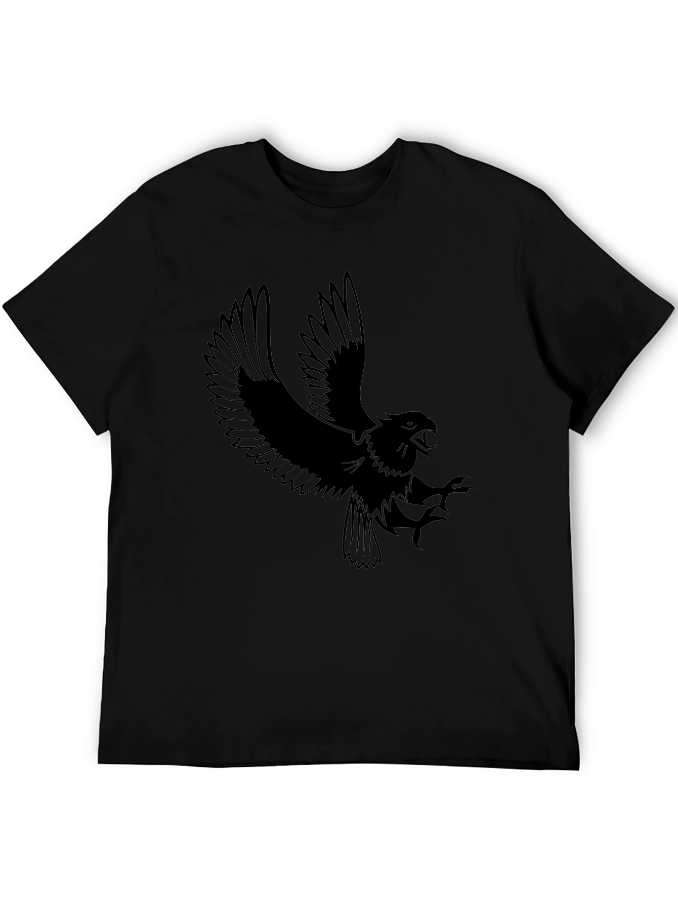 Mens Black Eagle Graphic Tee