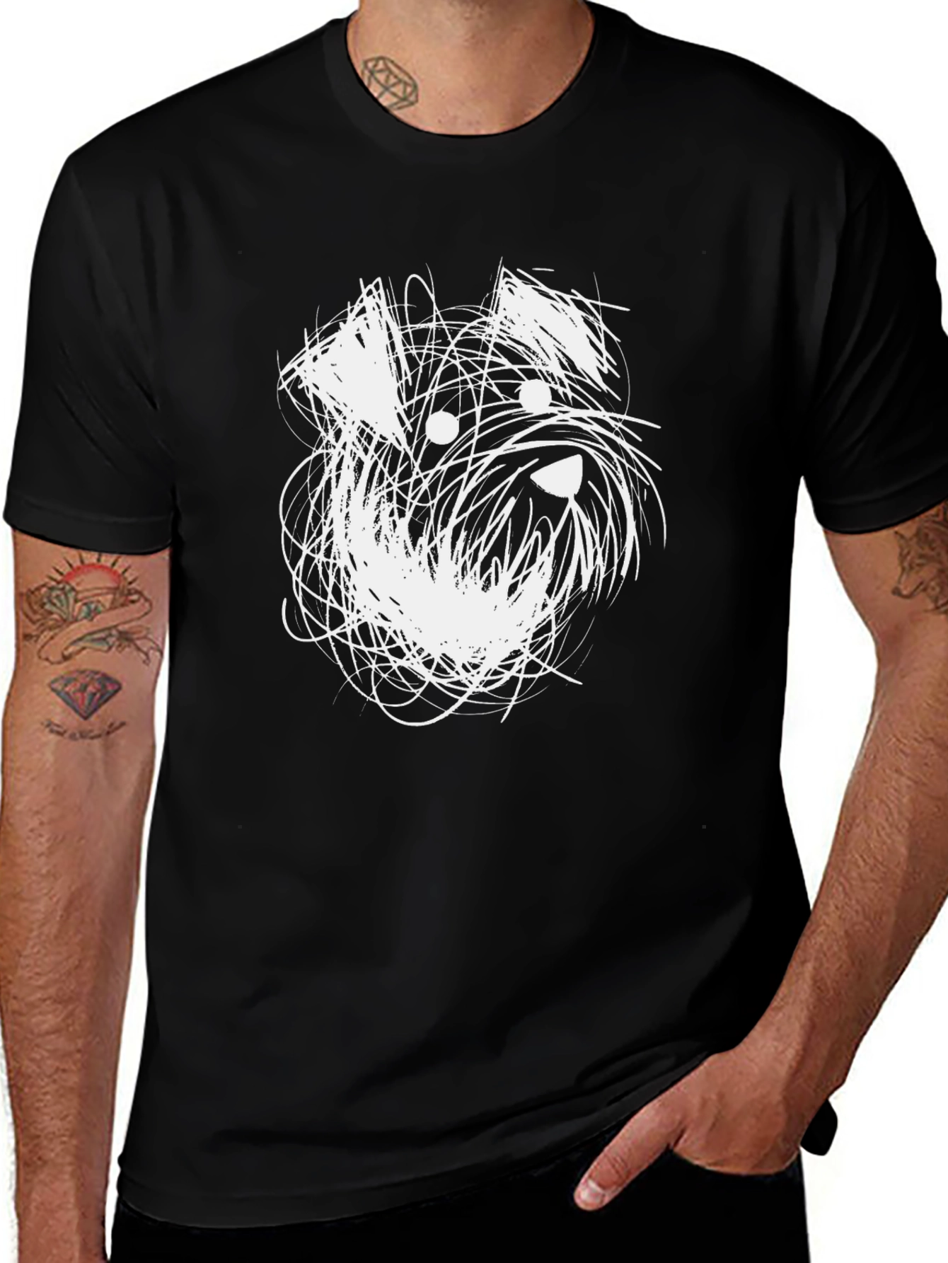 Dog Doodle Graphic Tee - Casual Comfort