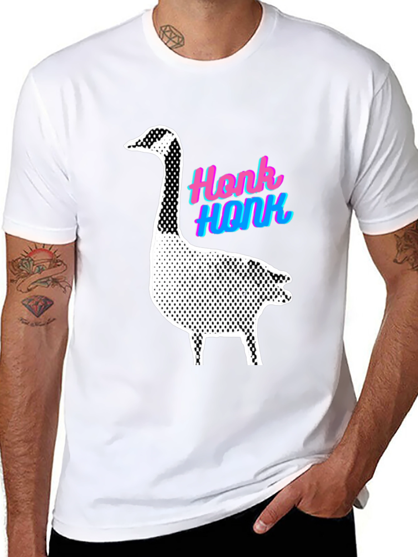 Honk Goose Graphic Tee - Quirky Animal Lover Shirt