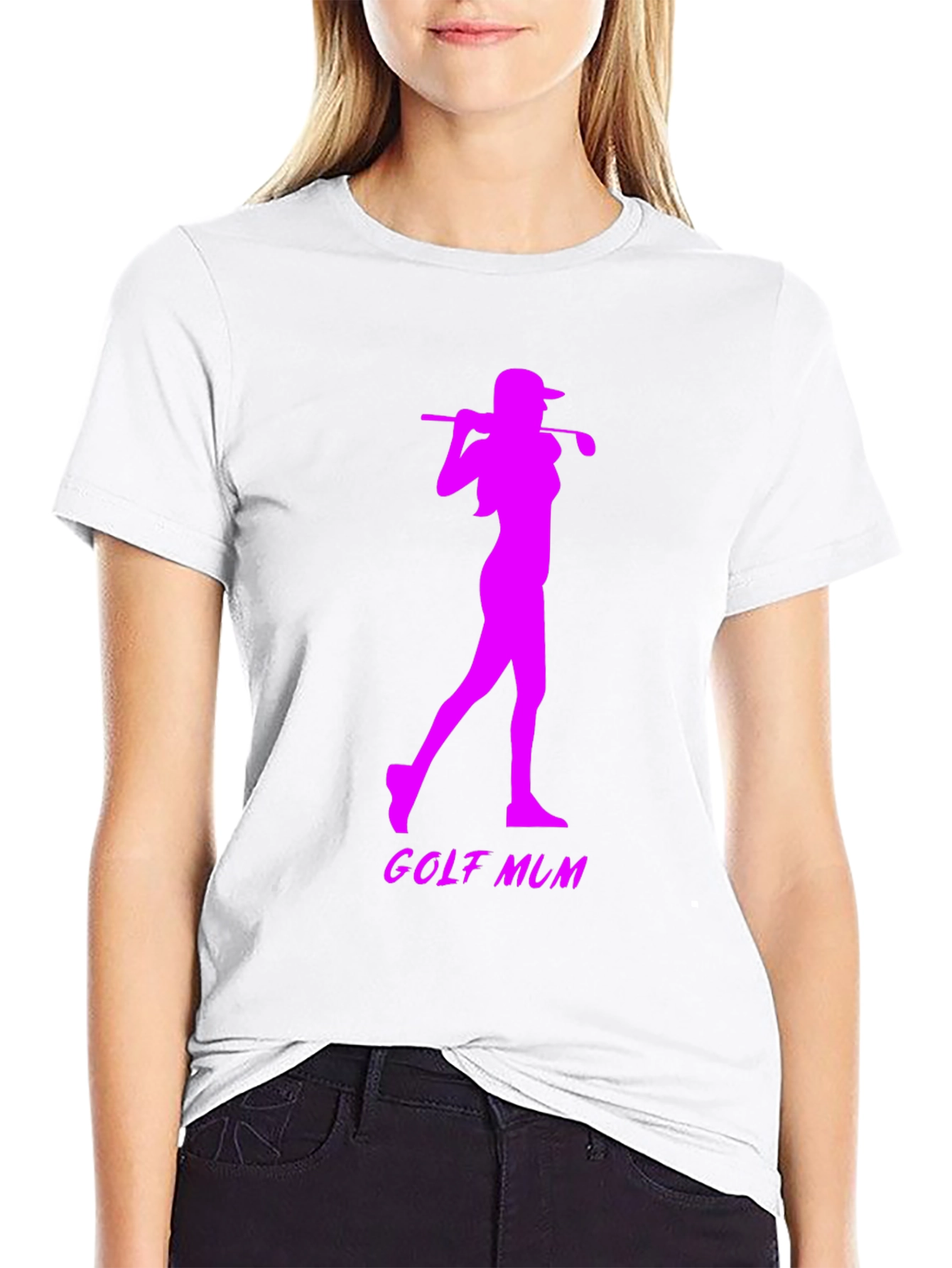 Golf Mum Black T-Shirt