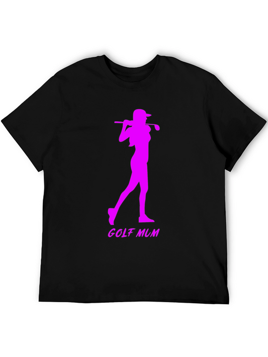 Golf Mum Black T-Shirt