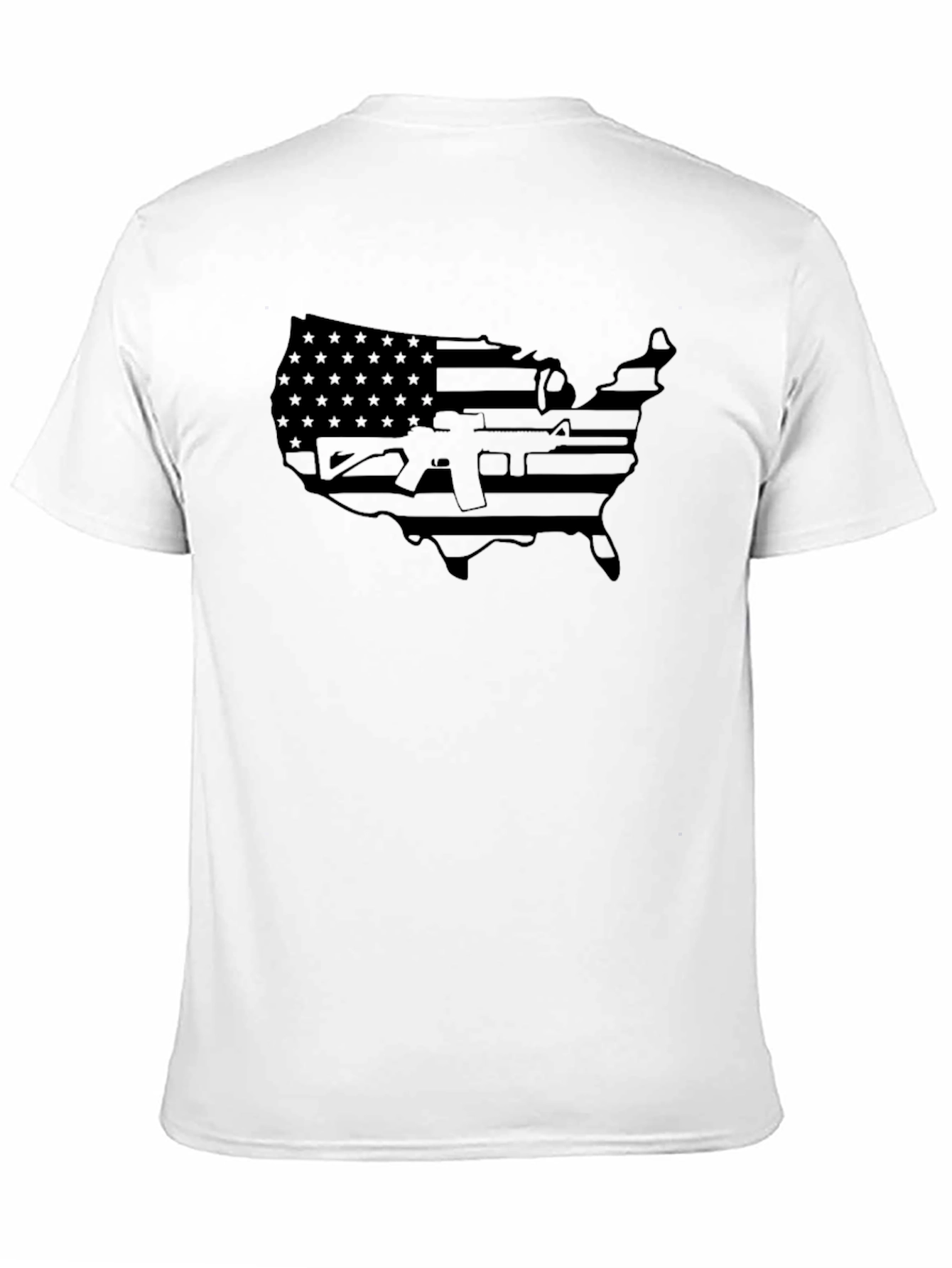USA Flag Gun Graphic T-Shirt