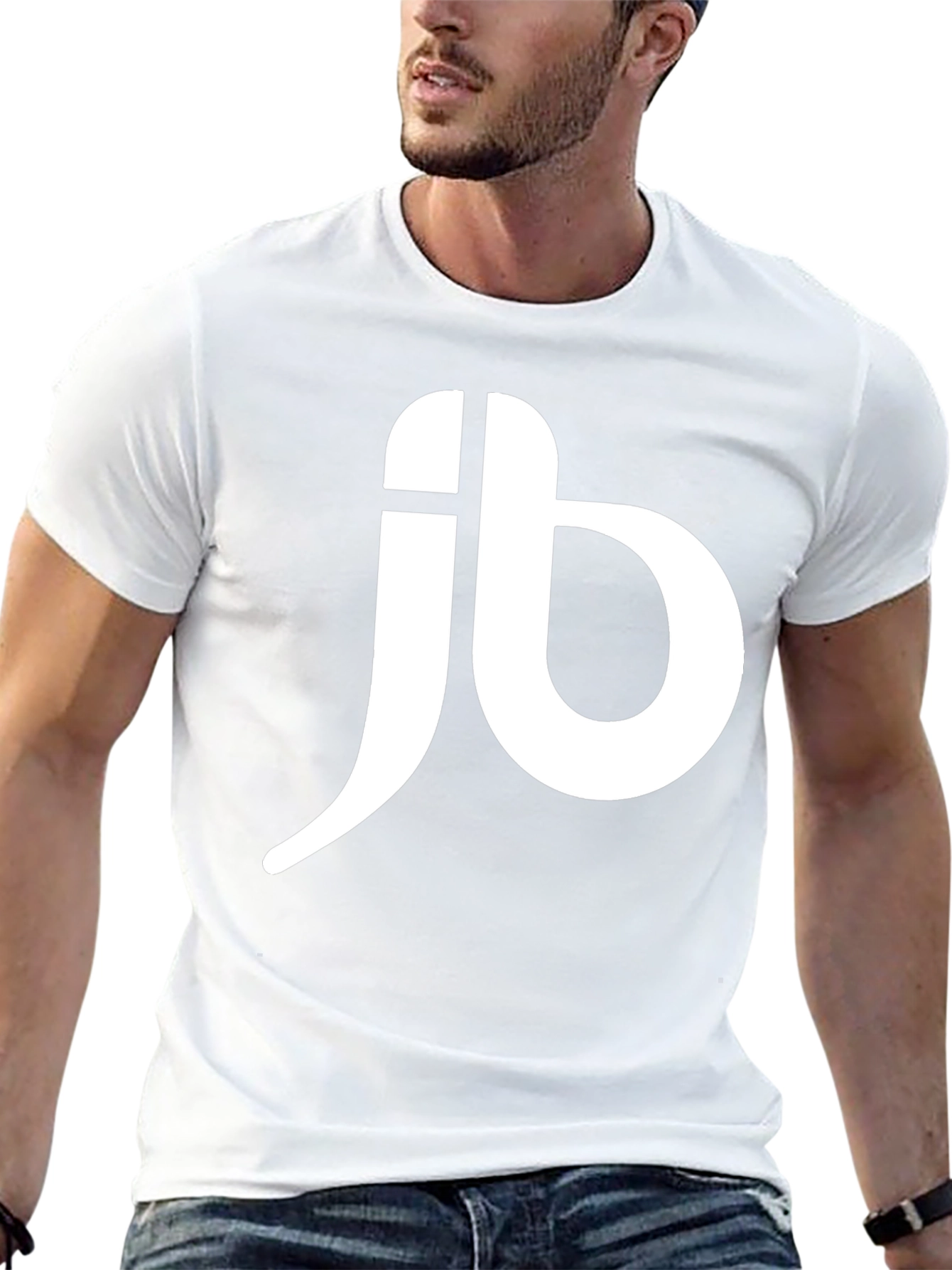 Mens Black T-Shirt with White JB Logo