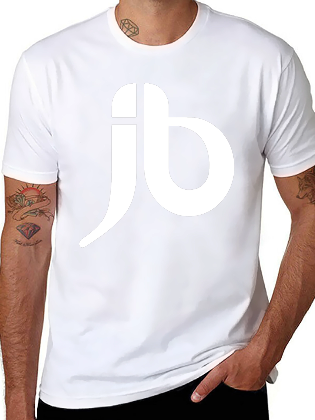 Mens Black T-Shirt with White JB Logo