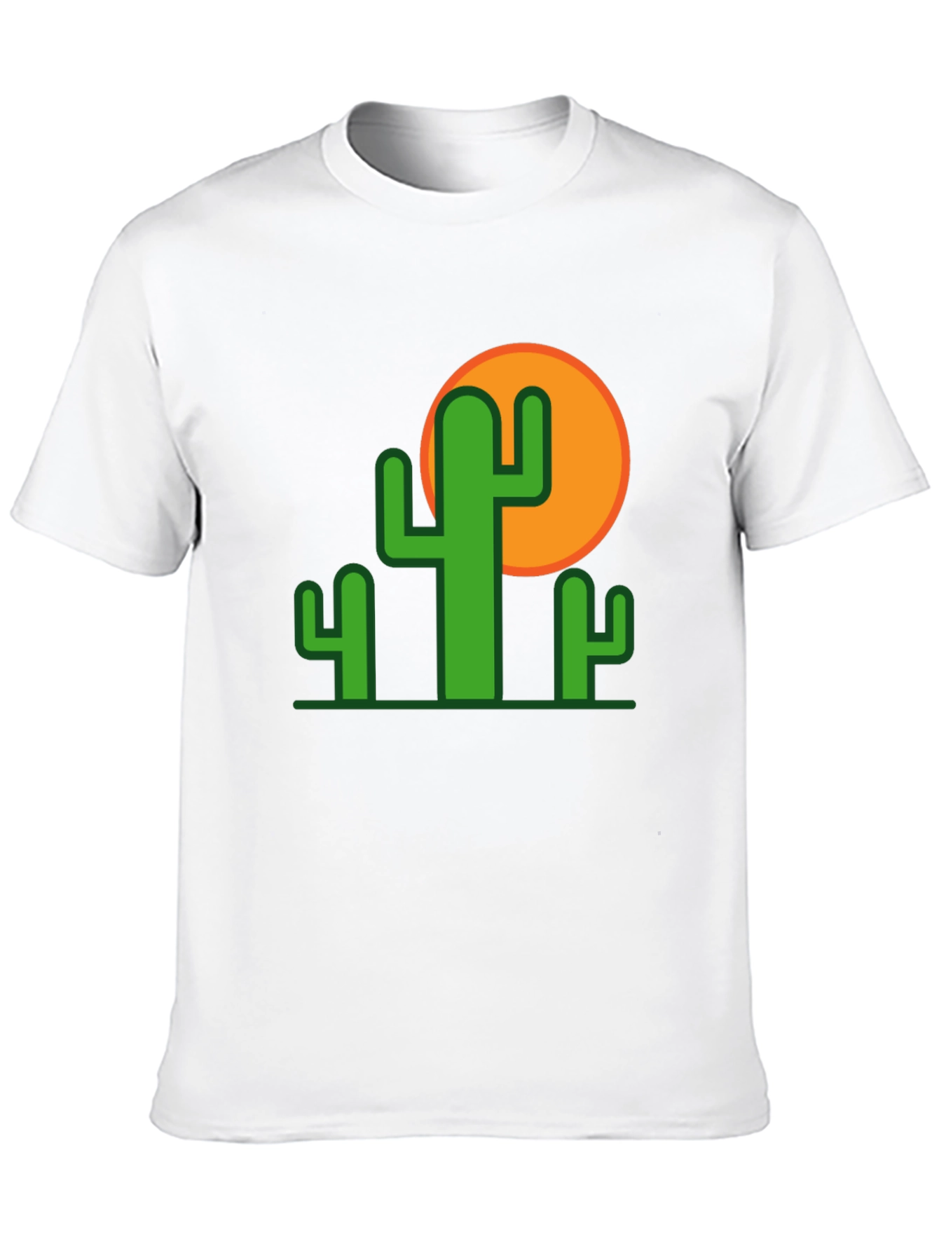 Cactus Graphic Tee - Black Cotton T-Shirt