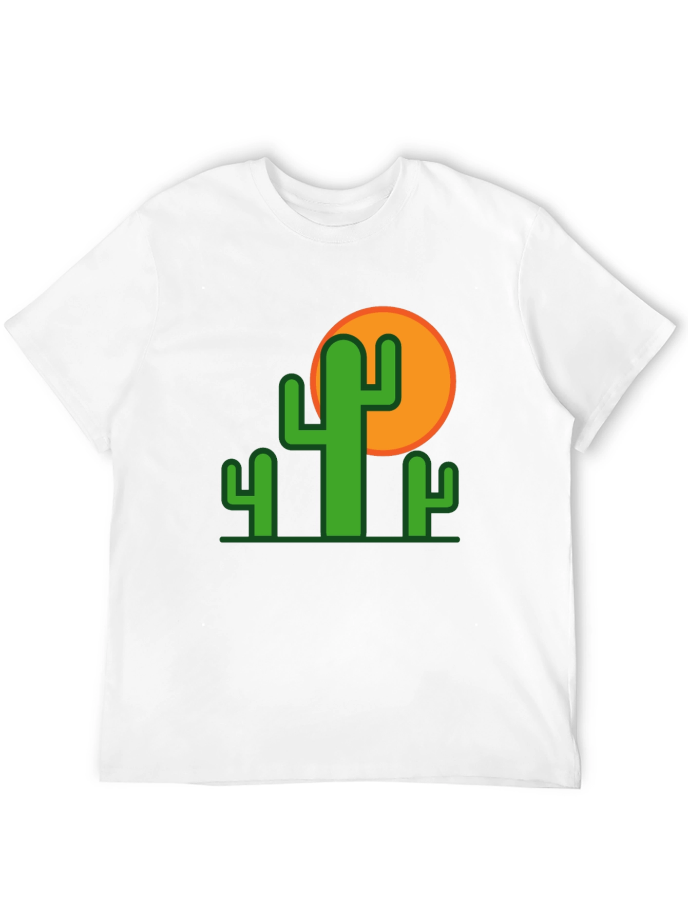 Cactus Graphic Tee - Black Cotton T-Shirt