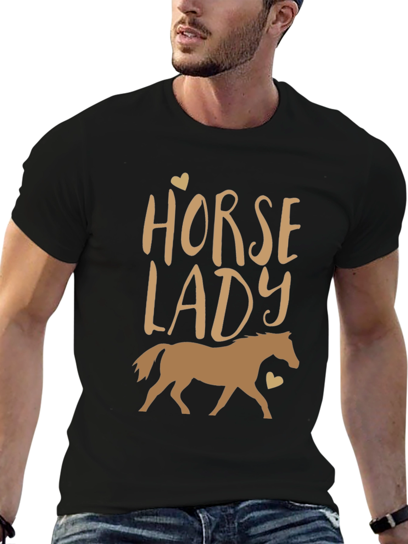 Horse Lady Graphic Tee - Equestrian Style Shirt