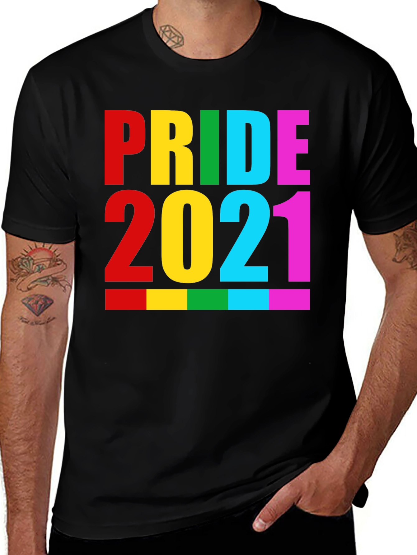 Pride 2021 Black Graphic T-Shirt