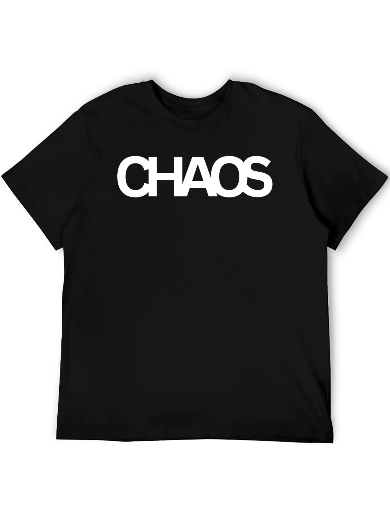 Chaos Graphic Print Mens Black T-Shirt