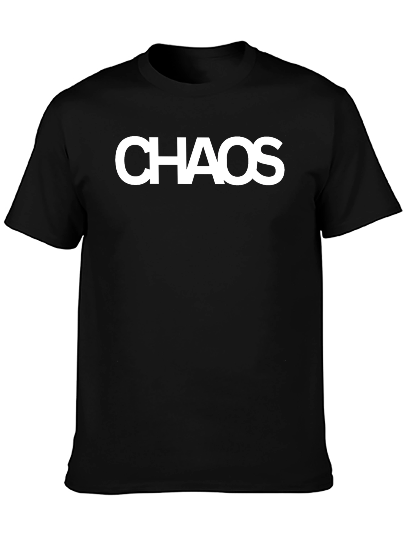 Chaos Graphic Print Mens Black T-Shirt