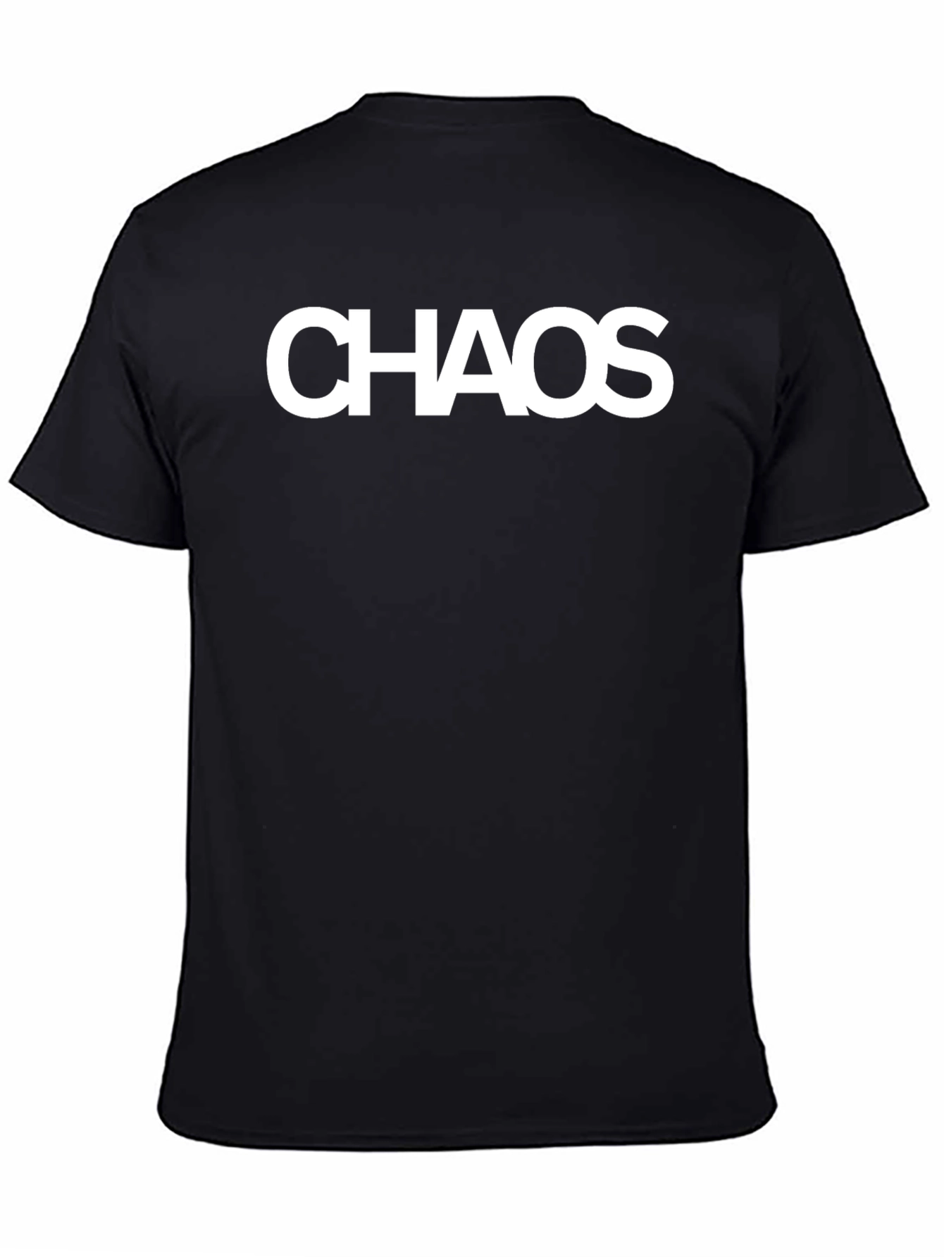 Chaos Graphic Print Mens Black T-Shirt