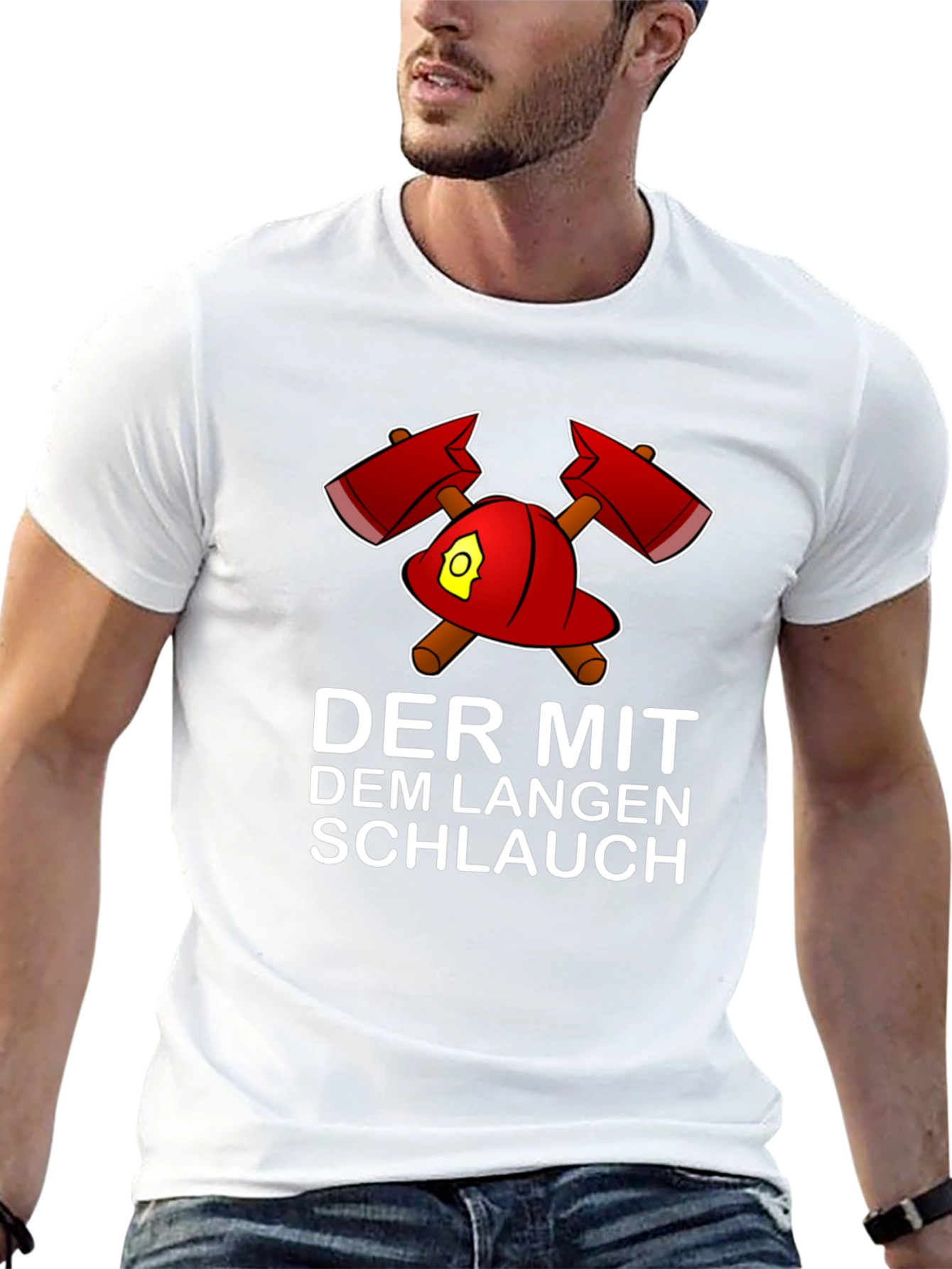 Firefighters Der Mit Dem Langen Schlauch T-Shirt