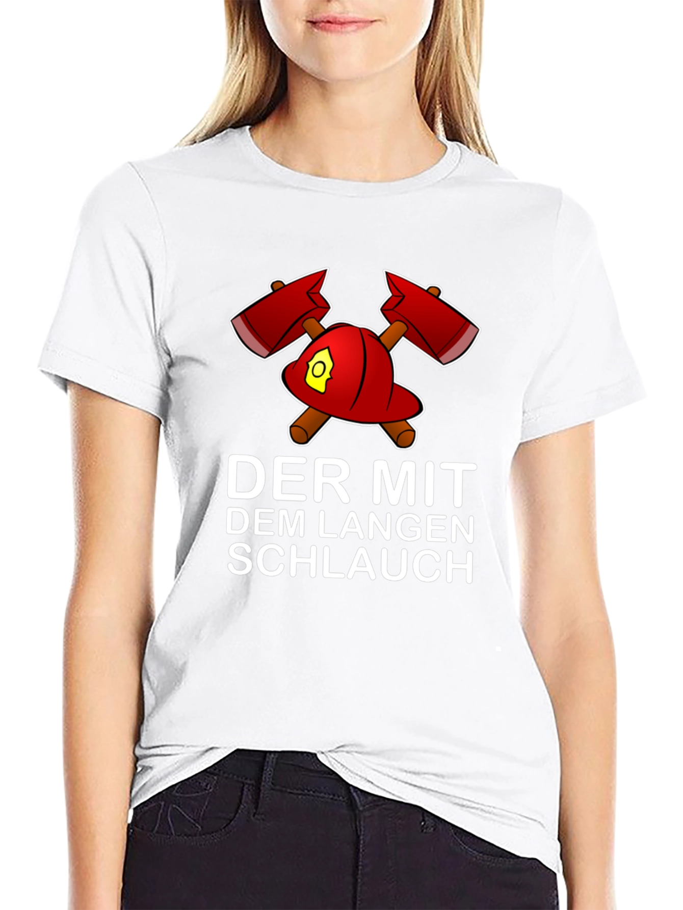 Firefighters Der Mit Dem Langen Schlauch T-Shirt